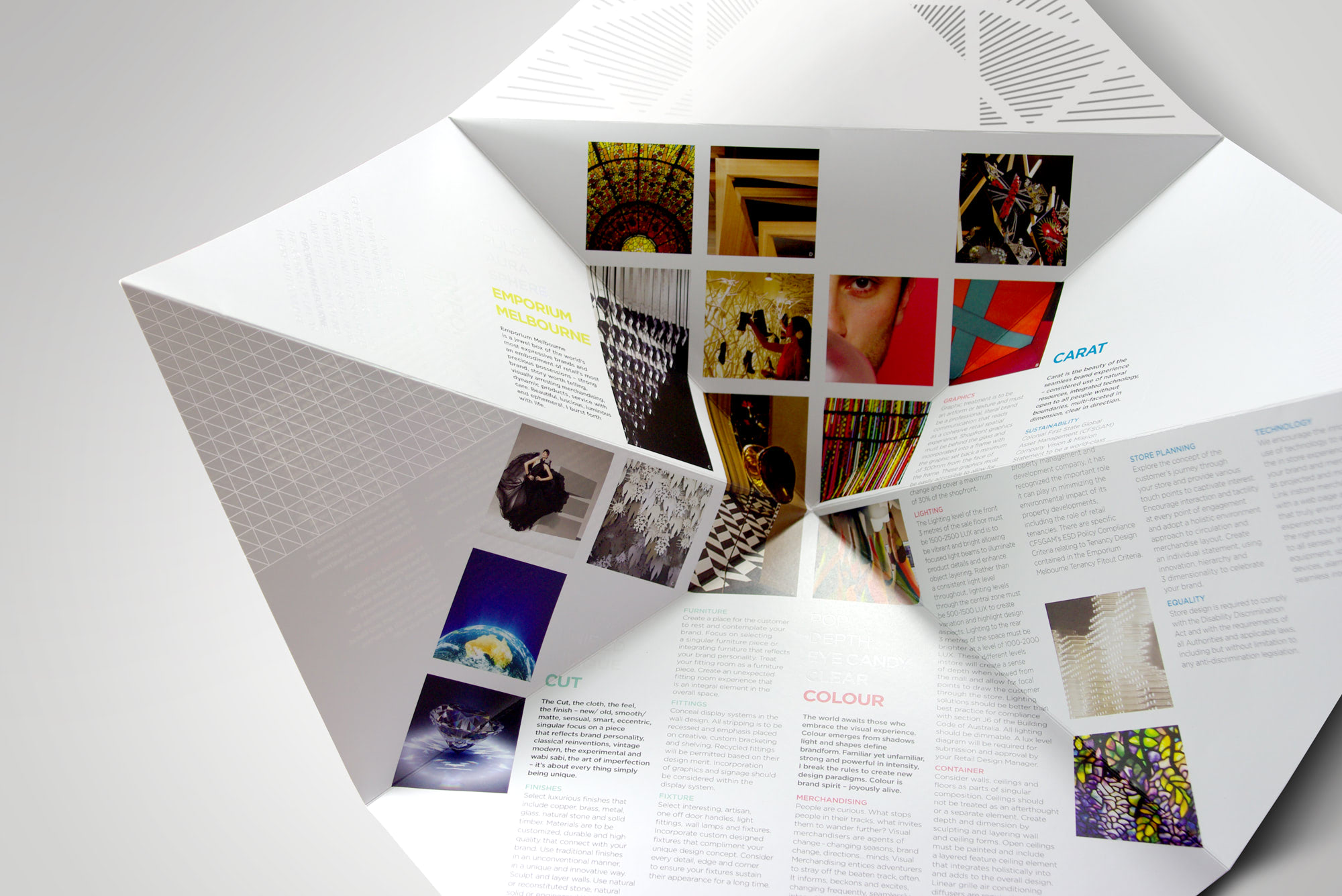 Melbourne Emporium fold out brochure design