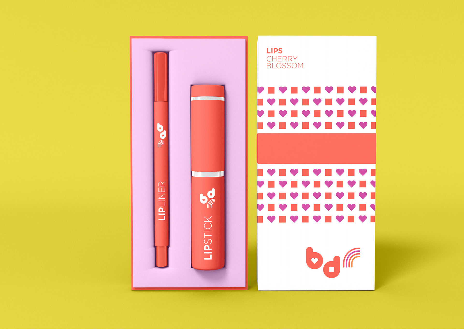 BDR Application of brand elements and logo to beauty and makeup packaging design
