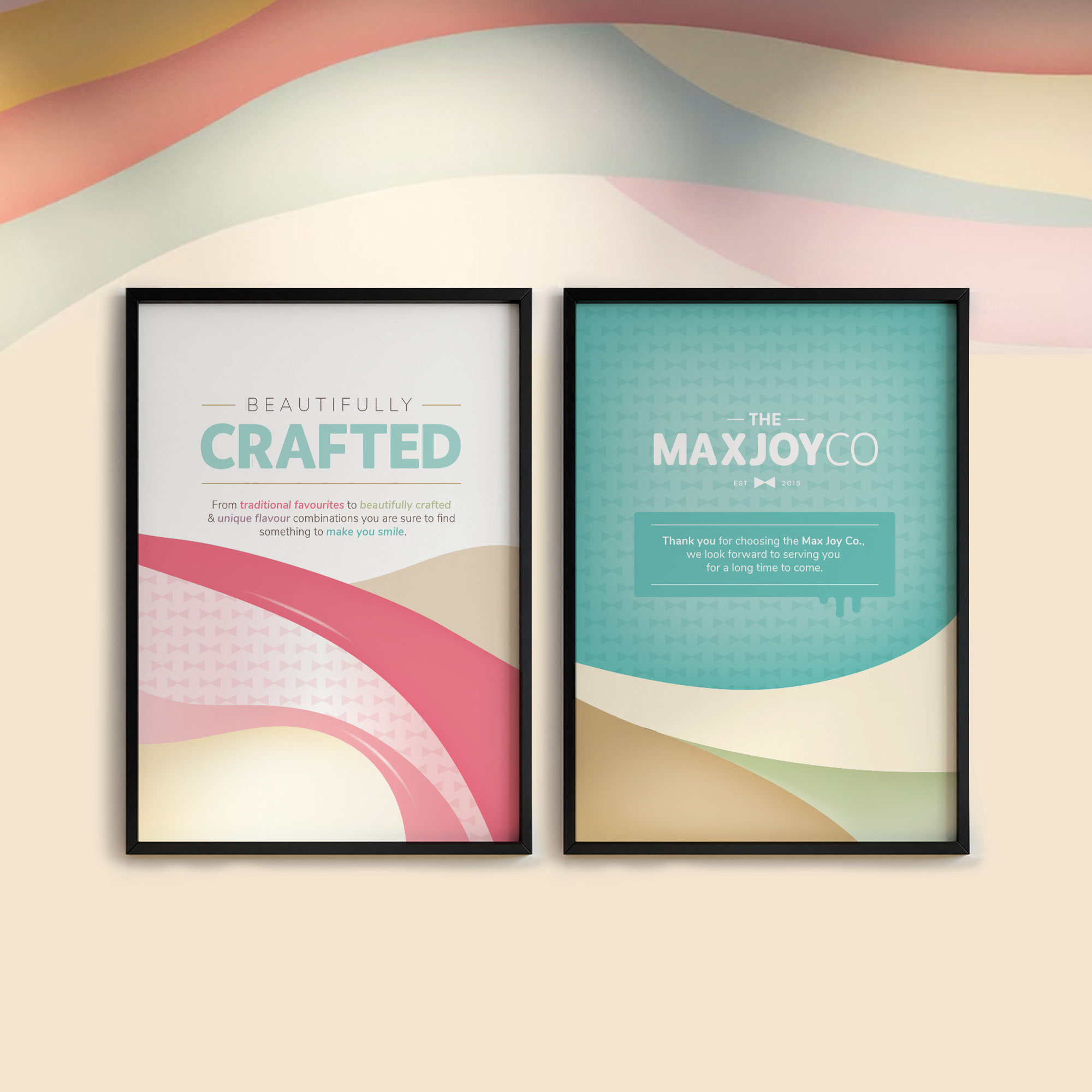 poster designs for max joy ice-cream shop