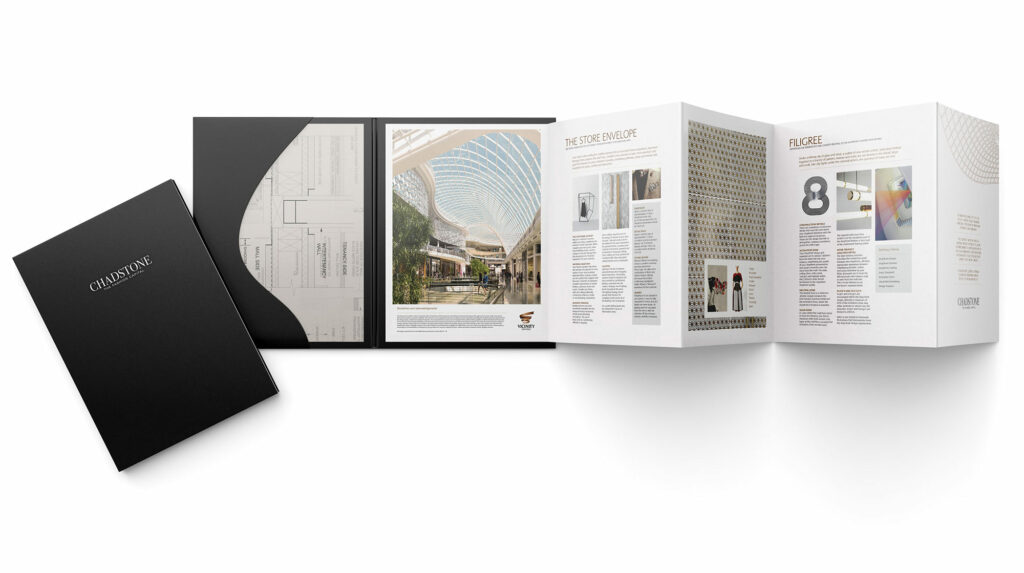 Creative design studio's brand design brochure for Chadstone Fashion Capital Melbourne