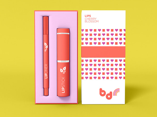 BDR brand identity and brand pattern applied to product and packaging